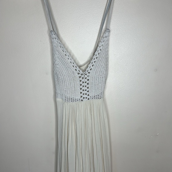 Lulus | Cream Crochet Top Maxi Dress | Beach Wedding | Vacation | Boho Vibes M - Picture 11 of 11